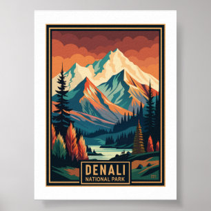 Nationaal park Retro Denali Poster