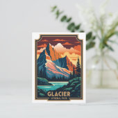 Nationaal park Retro Glacier Briefkaart (Staand voorkant)