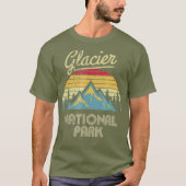  nationaal park Retro Glacier T-shirt (Voorkant)