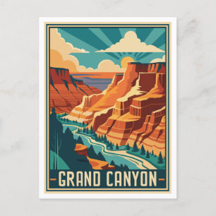 Nationaal park Retro Grand Canyon Briefkaart
