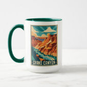 Nationaal park Retro Grand Canyon Mok (Links)