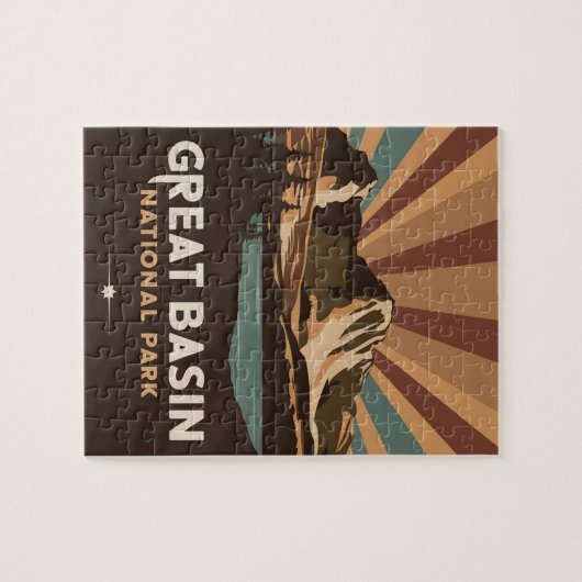 Nationaal park Retro Great Basin Legpuzzel (Horizontaal)