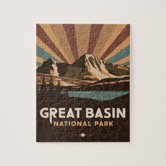 Nationaal park Retro Great Basin Legpuzzel (Verticaal)