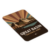 Nationaal park Retro Great Basin Magneet (Rechterzijde)
