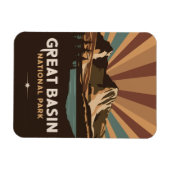 Nationaal park Retro Great Basin Magneet (Horizontaal)