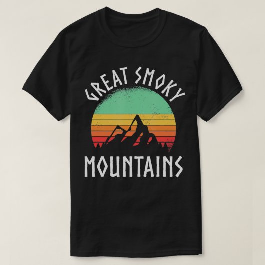 Nationaal park  Retro Great Smoky Mountains T-shirt (Design voorkant)