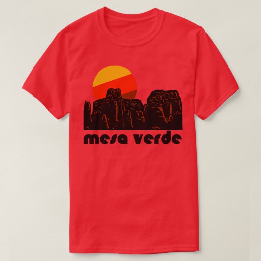 Nationaal park Retro Mesa Verde Tourist Souvenir T-shirt (Design voorkant)