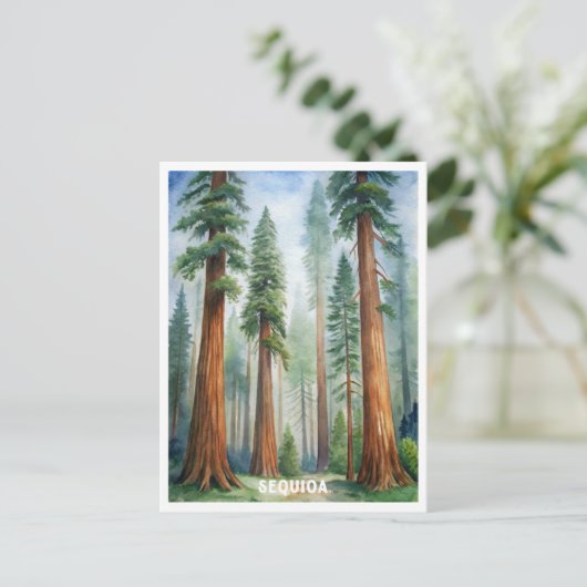 Nationaal park Retro Sequoia Briefkaart (Staand voorkant)