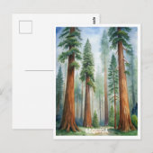 Nationaal park Retro Sequoia Briefkaart (Voorkant / Achterkant)