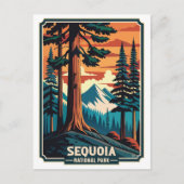 Nationaal park Retro Sequoia Briefkaart (Voorkant)