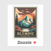 Nationaal park Retro Sticker (Vel)