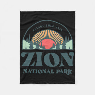 Nationaal park Retro Style Utah Zion Fleece Deken