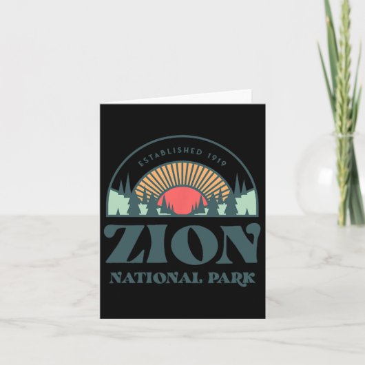 Nationaal park Retro Style Utah Zion Kaart (Voorkant)