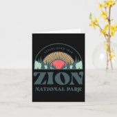 Nationaal park Retro Style Utah Zion Kaart (Gele Bloem)