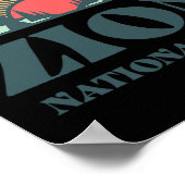 Nationaal park Retro Style Utah Zion Poster (Hoek)