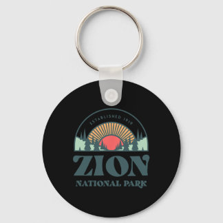 Nationaal park Retro Style Utah Zion Sleutelhanger