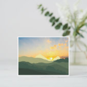 Nationaal park Retro sunset Great Smoky Mountains Briefkaart (Staand voorkant)