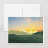 Nationaal park Retro sunset Great Smoky Mountains Briefkaart (Voorkant / Achterkant)
