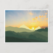 Nationaal park Retro sunset Great Smoky Mountains Briefkaart (Voorkant)