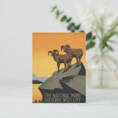 nationaal park Retro Travel Poster Briefkaart (Staand voorkant)