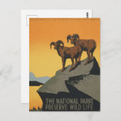  nationaal park Retro Travel Poster Briefkaart (Voorkant / Achterkant)