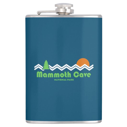 Nationaal Park Retro van de mammoth Cave Heupfles (Voorkant)