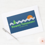 Nationaal Park Retro van Hawaii Volcanoes Rechthoekige Sticker (Envelop)