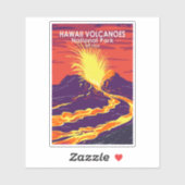 Nationaal Park Retro van Hawaii Volcanoes Sticker (Vel)