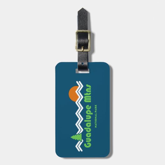 Nationaal Park Retro van het Guadalupe-gebergte Bagagelabel (Voorkant verticaal)