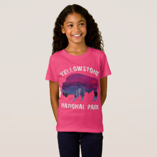  nationaal park Retro Yellowstone Bison T-shirt
