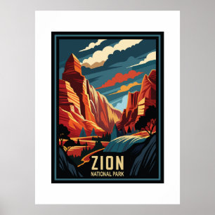 Nationaal park Retro Zion Poster