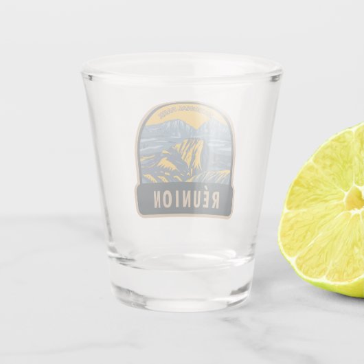  nationaal park Reunion Shot Glas (Achterkant)