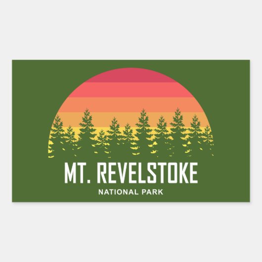 Nationaal park Revelstoke Rechthoekige Sticker (Voorkant)