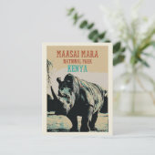 Nationaal park Rhinoceros, Kenia, Maasai Mara Briefkaart (Staand voorkant)