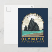 Nationaal park Rialto Beach  Emblem Briefkaart (Voorkant / Achterkant)