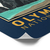 Nationaal park Rialto Beach  Emblem Poster (Hoek)