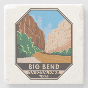 Nationaal park Rio Grande Vintage Big Bend Stenen Onderzetter