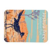 Nationaal park Roadrunner Vintage Joshua Tree Magneet (Horizontaal)