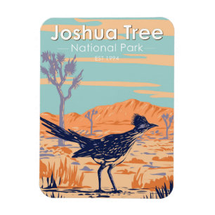 Nationaal park Roadrunner Vintage Joshua Tree Magneet