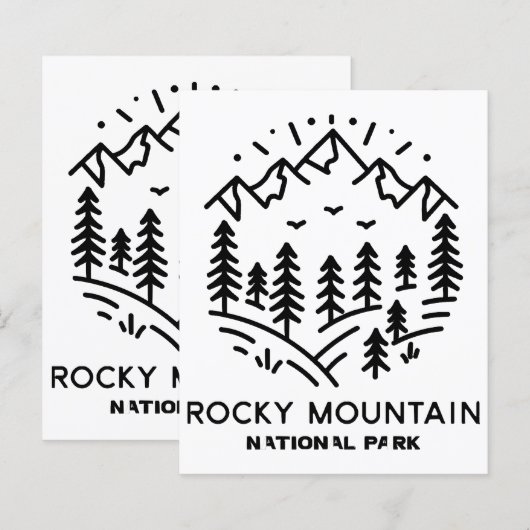 Nationaal park Rocky Mountain (Voorkant / Achterkant)