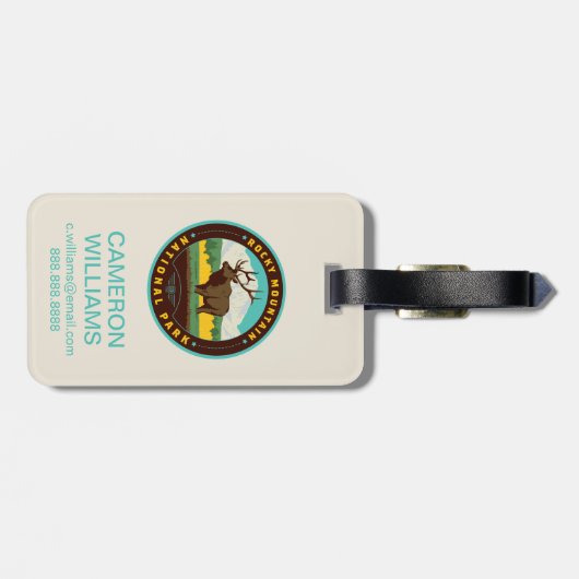 Nationaal park Rocky Mountain Bagagelabel (Achterkant horizontaal)