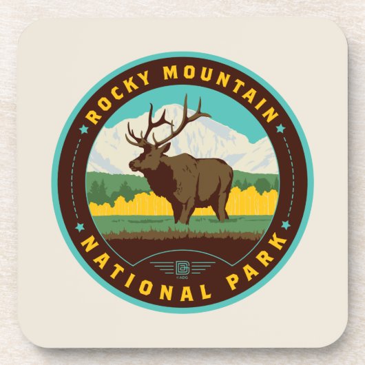 Nationaal park Rocky Mountain Bier Onderzetter (Voorkant)