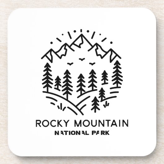Nationaal park Rocky Mountain Bier Onderzetter (Voorkant)