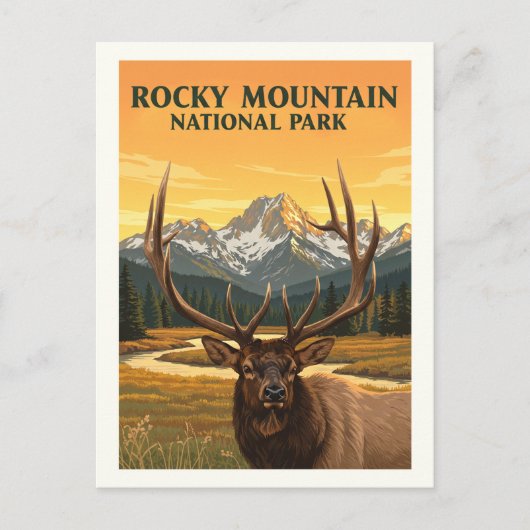 Nationaal Park  Rocky Mountain Briefkaart (Voorkant)