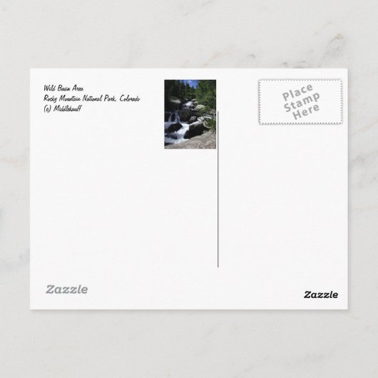 Nationaal park Rocky Mountain Briefkaart (Achterkant)