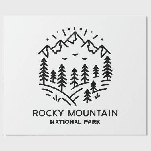 Nationaal park Rocky Mountain Cadeaupapier (Vlak)