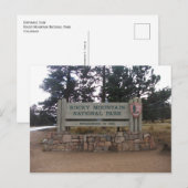 Nationaal park Rocky Mountain, CO, kenteken Briefkaart (Voorkant / Achterkant)