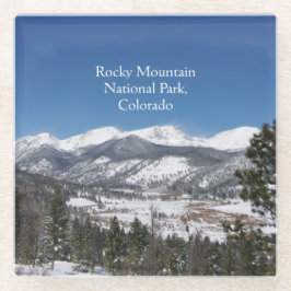 Nationaal park Rocky Mountain, Colorado glasskuste Glazen Onderzetter