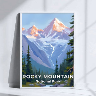 Nationaal park Rocky Mountain Colorado Reis Kunst Poster