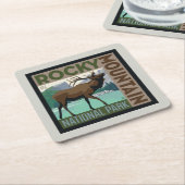 Nationaal park Rocky Mountain | Elk Kartonnen Onderzetters (Schuin)